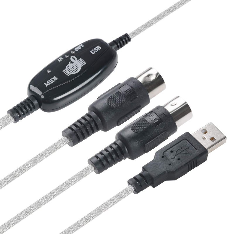 TENINYU محول كابل USB إلى MIDI TENINYU 2 في 1 واجهة لوحة مفاتيح استوديو الموسيقى للكمبيوتر إلى السينثسايزر كابل تحكم مقبس - Image 2